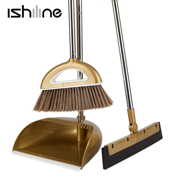 Practical Broom Suit European Foldable Combination Soft Hair Multifunction Household Dustless Dustpan Cleaning Set