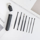 7PC/Set Ear Cleaner Earwax Removal Tool ABS Earpick Curette Reusable Ear Cleaning Wax Remover Spring Spoon Ear Pick Cleanser